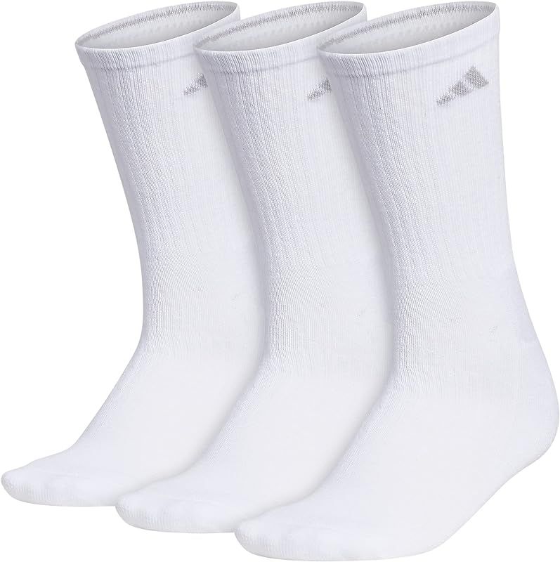 adidas Women's Cushioned Crew Socks (3-Pair) with Arch Compression | Amazon (US)