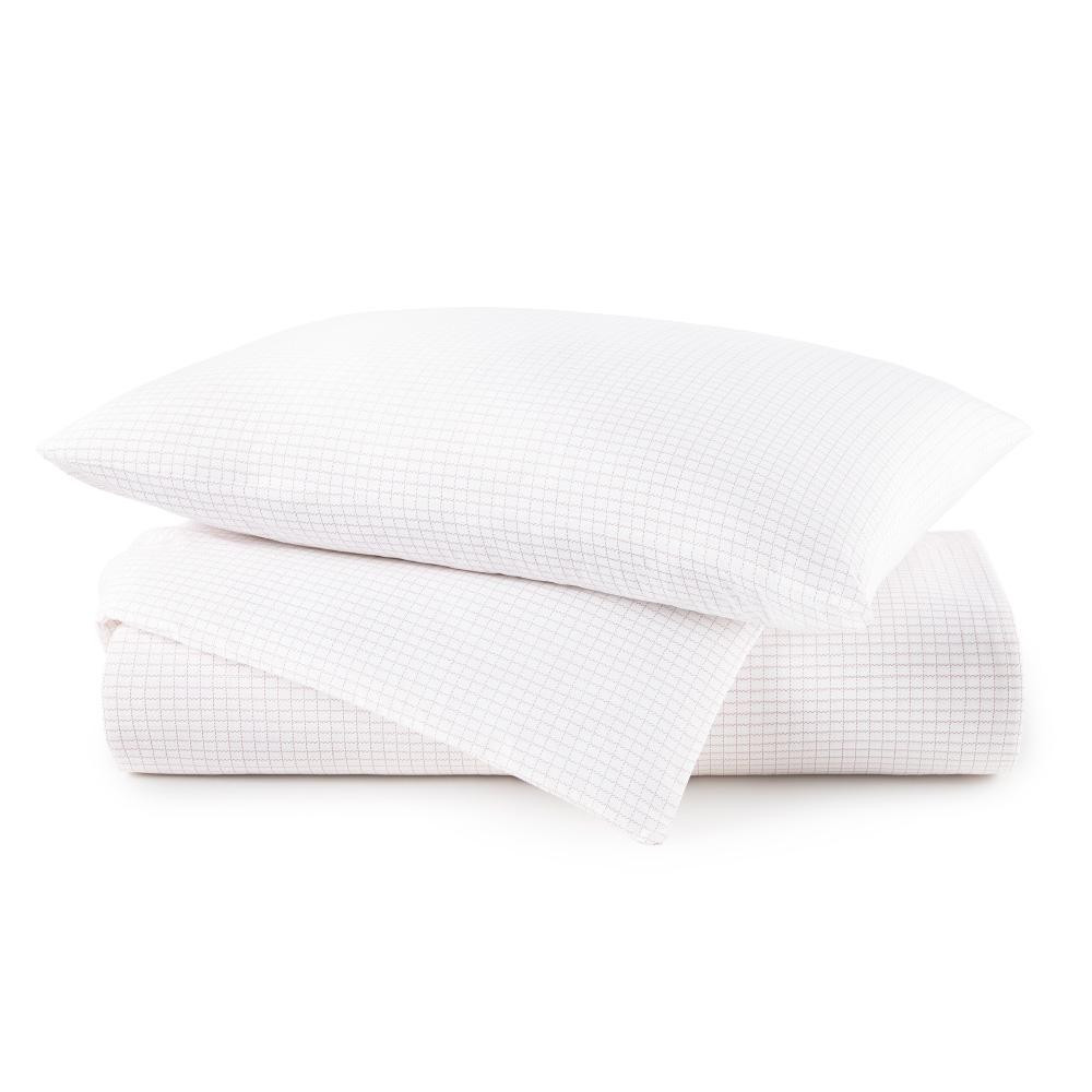 Grid Percale Duvet Cover | Peacock Alley