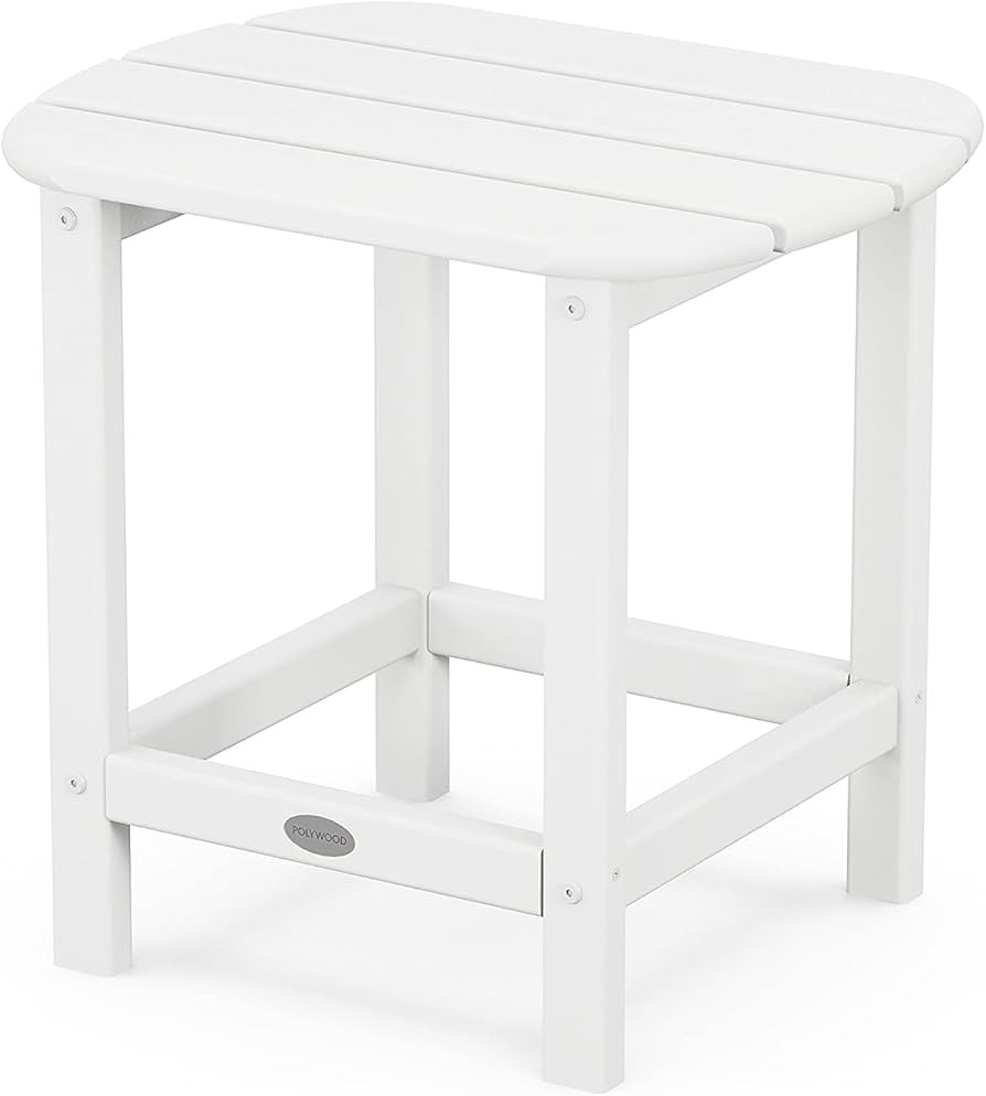POLYWOOD SBT18WH South Beach 18" Outdoor Side Table, White | Amazon (US)
