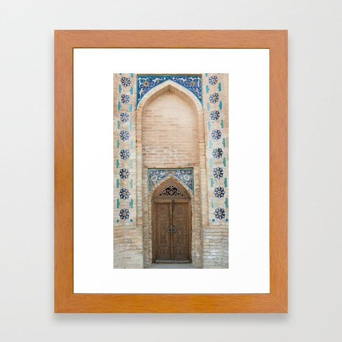 Door of Gur-i Amir in Samarkand Framed Art Print | Society6