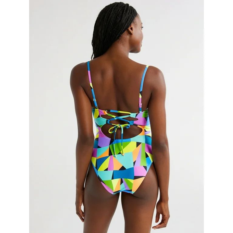 No Boundaries Juniors’ Cut-Out One-Piece Swimsuit, Sizes XS-XXL | Walmart (US)