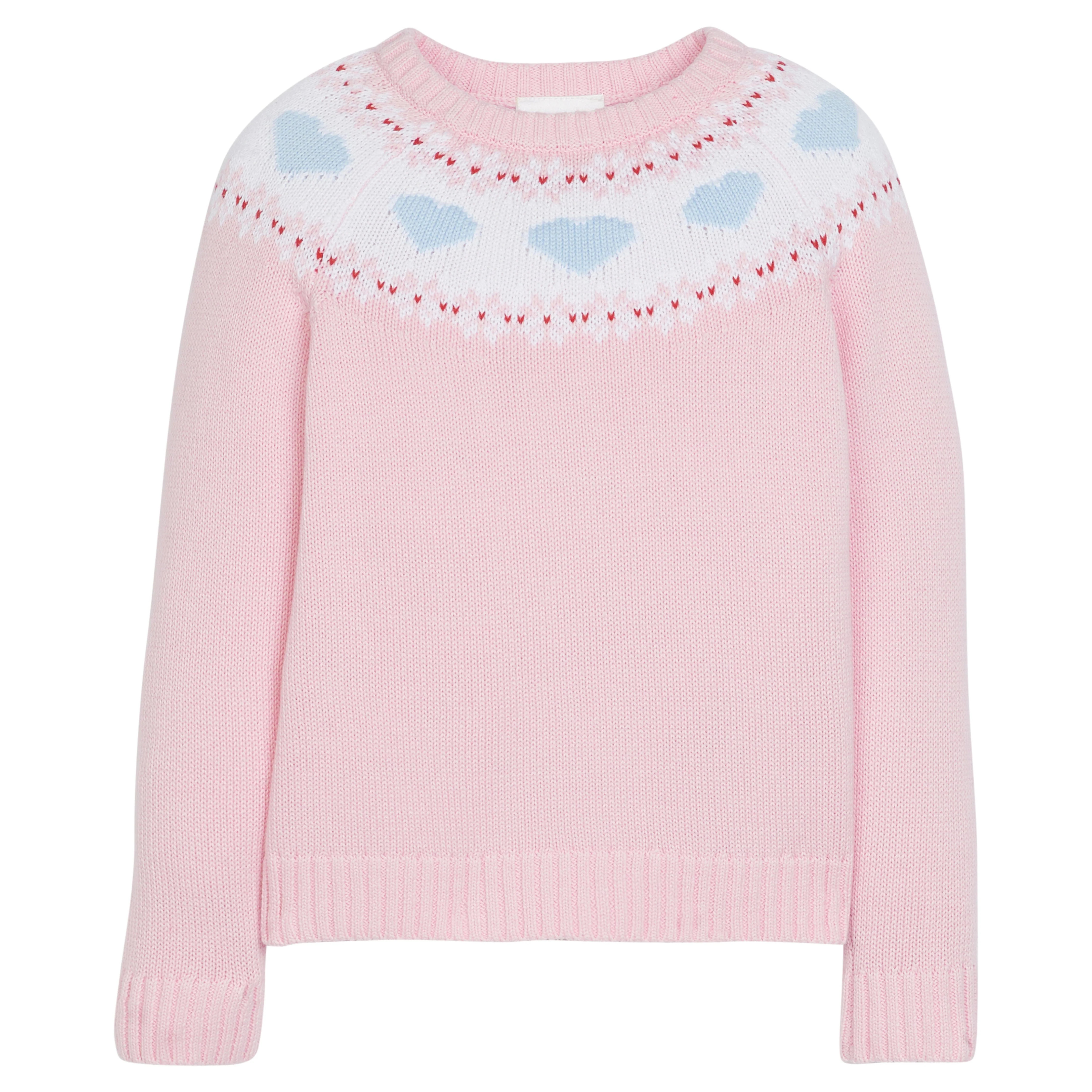 Kids Heart Sweater - Little Girls Pink Clothing | Little English