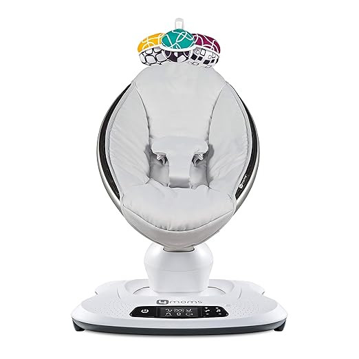 4moms mamaRoo 4 Baby Swing, Bluetooth Baby Rocker with 5 Unique Motions, Smooth, Nylon Fabric, Gr... | Amazon (US)