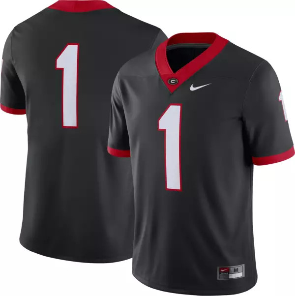 Nike Men's Georgia Bulldogs #1 Black Alternate Dri-FIT Game Football Jersey | Dick's Sporting Goods