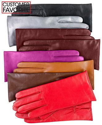 Charter Club Cashmere Lined Leather Gloves | Macys (US)