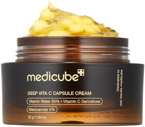 medicube Deep Vitamin C Golden Capsule Face Moisturizer - Liposome Capsules For Wrinkles, Skin Ra... | Amazon (US)