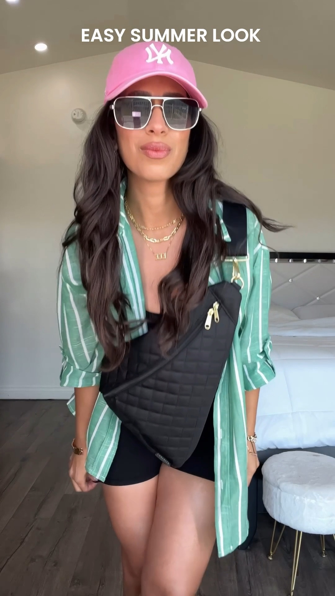 Basic romper and striped button down 

#LTKootd #LTKMidsize #LTKSeasonal