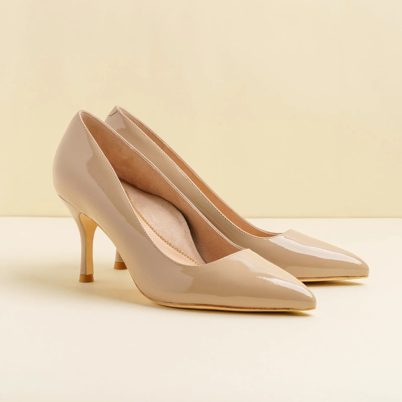 Perfect Tan Patent Leather Pump | ALLY Shoes