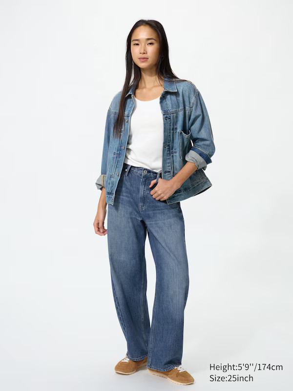 Baggy Barrel Leg Jeans | UNIQLO (UK)