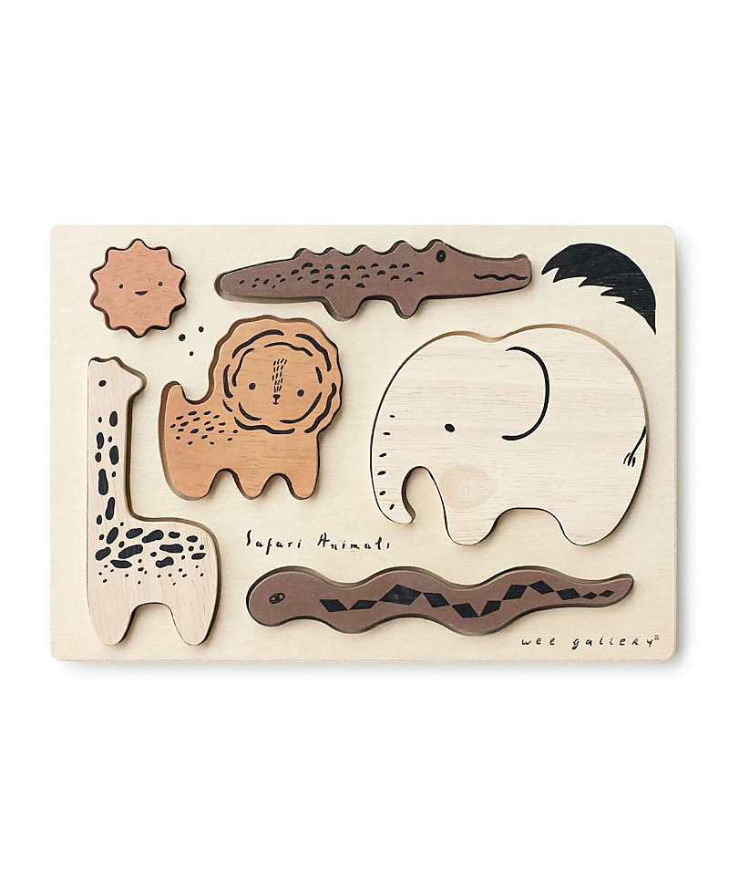 Wee Gallery Wooden Tray Puzzle - Safari Animals | Bloomingdale's (US)