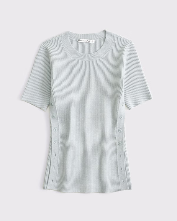 LuxeLoft Side-Button Sweater Tee | Abercrombie & Fitch (US)