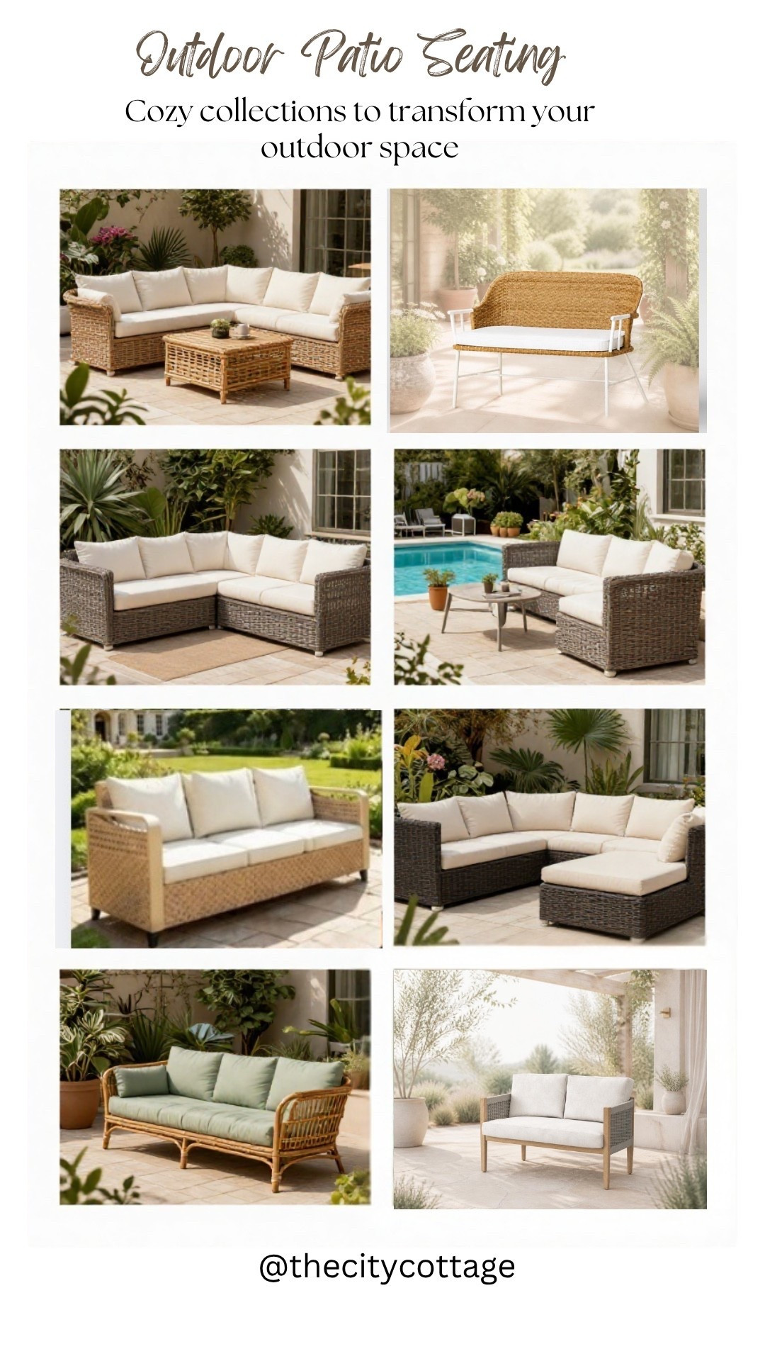 Outdoor Patio Seating
Cozy collections to transform your outdoor 

Transform your backyard into a cozy retreat! Discover my favorite outdoor patio seating collections that bring comfort and style to any space. Whether you are hosting friends or relaxing solo, these picks will make your outdoor moments unforgettable. 
#OutdoorLiving #PatioGoals #CozyVibes #OutdoorDecor #PatioInspo #HomeStyle #BackyardBliss #LTKhome #LTKoutdoor #HomeInspiration #SummerReady #OutdoorSeating

#LTKSaleAlert #LTKHome