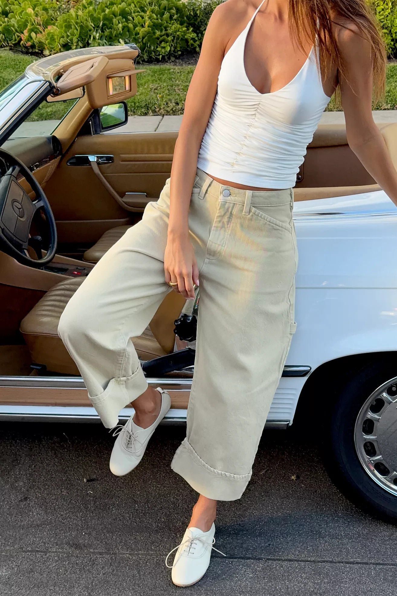 Kayden Regenerative Cotton High Rise Barrel Jeans by Pilcro | Anthropologie (US)