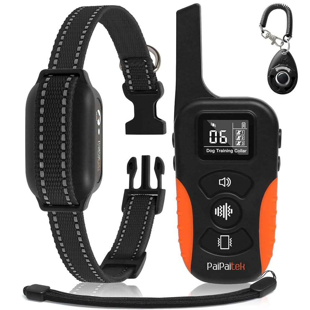 PaiPaitek No Shock Dog Training Collar with Remote 3300ft Range, Strong Vibrating Dog Collar Beep... | Amazon (US)