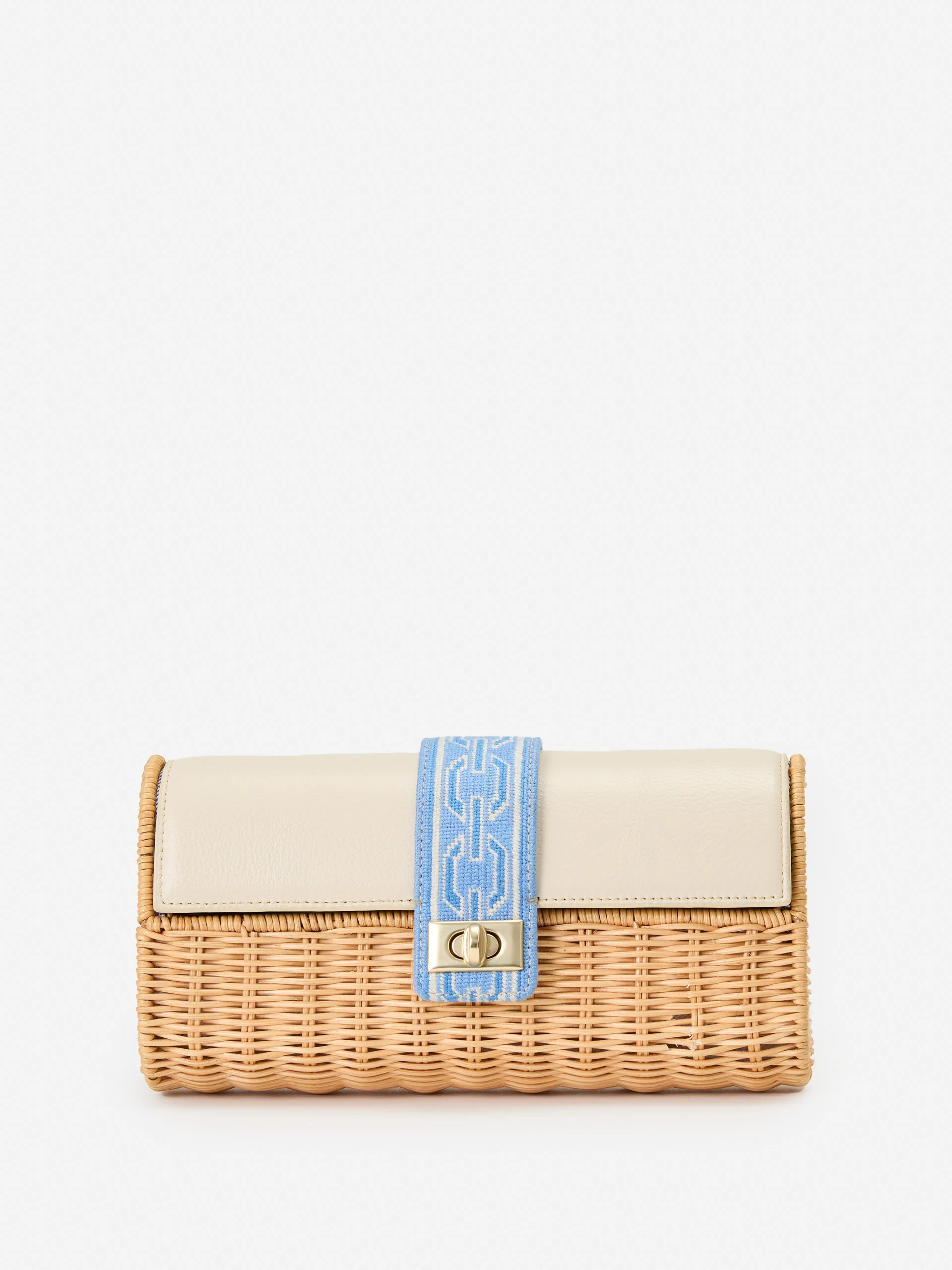 Nusa Wicker Clutch | J.McLaughlin
