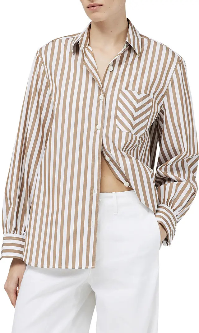 Maxine Stripe Cotton Button-Up Shirt | Nordstrom