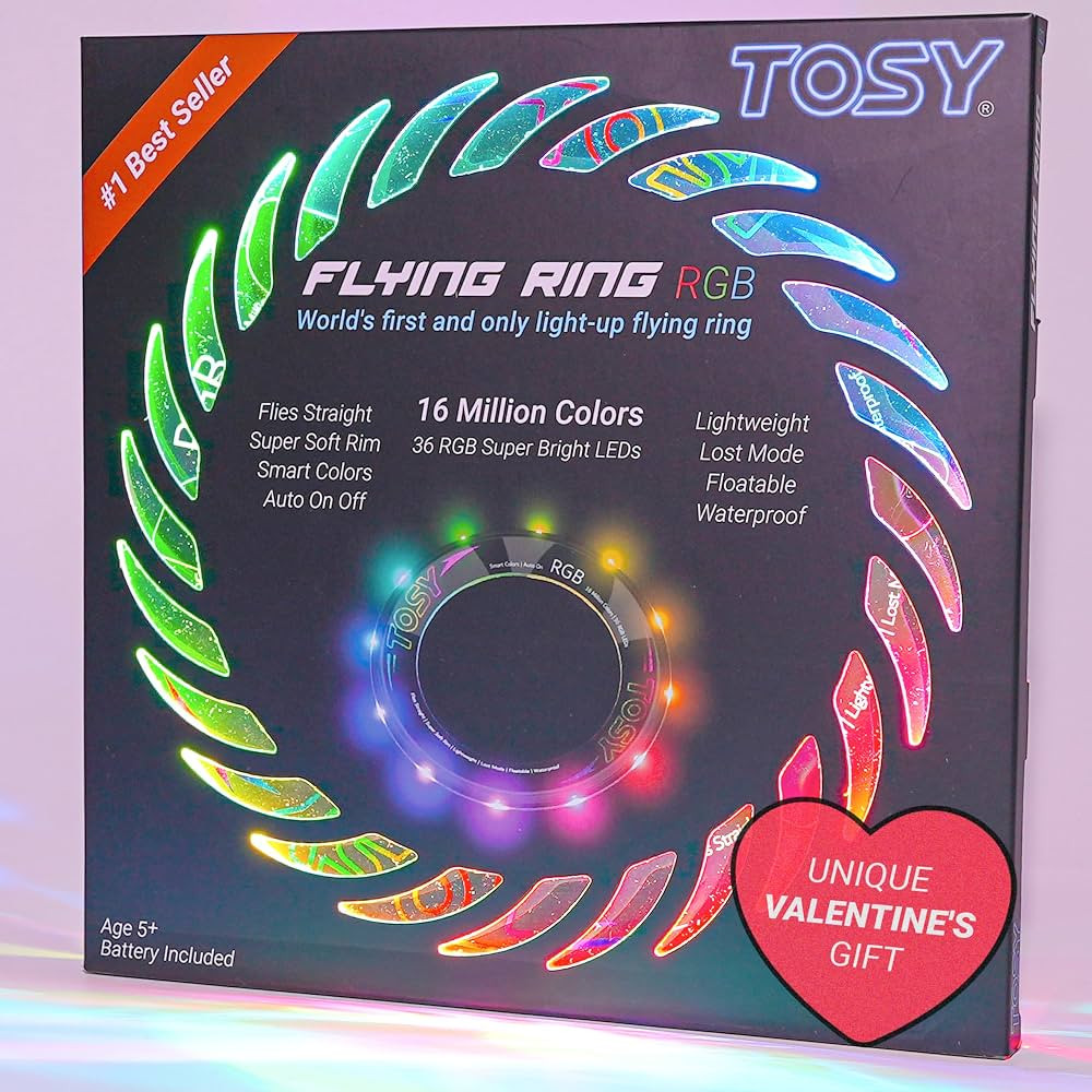 TOSY Flying Ring - 16 Million Color RGB or 12 LEDs, Super Bright, Lost Mode, Auto Light Up, Safe ... | Amazon (US)