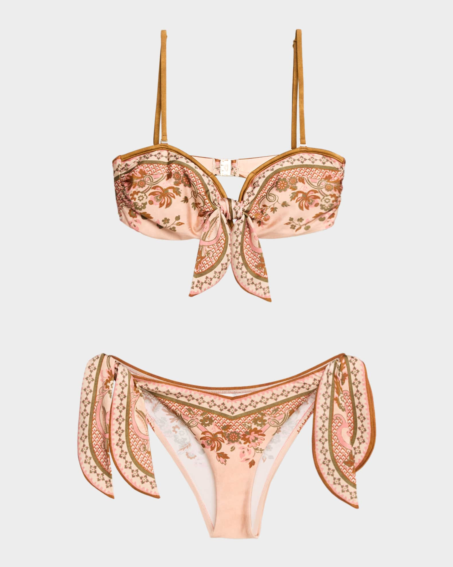 Aster Paisley Scarf Tie Two-Piece Swimsuit | Neiman Marcus