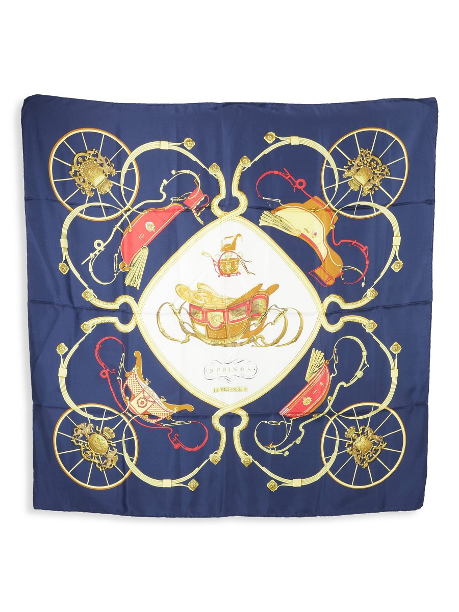HERMÈS Women's Springs Silk Scarf - Blue | Saks Fifth Avenue OFF 5TH