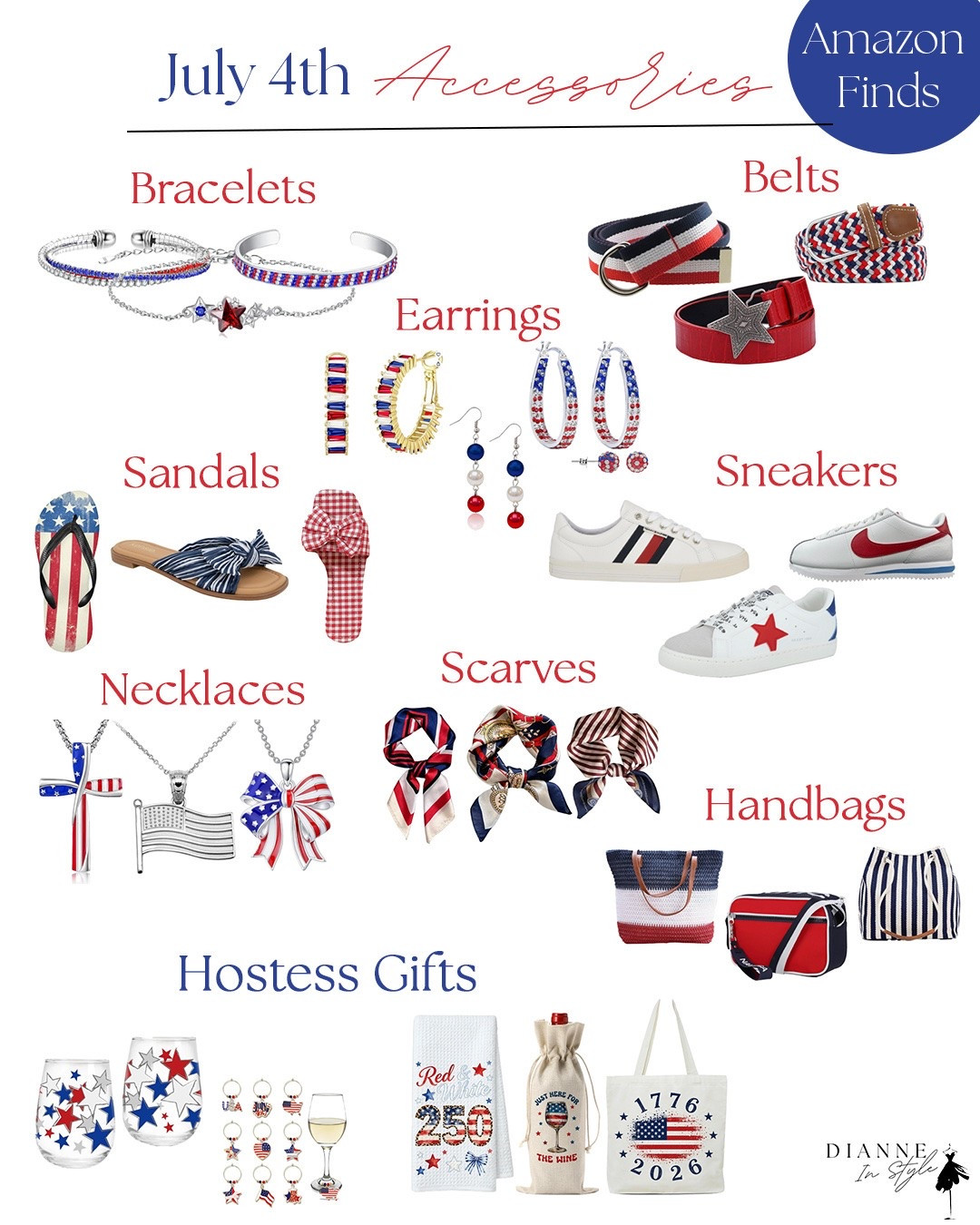 Just starting to think of your July 4th outfit? Make sure to plan for those finishing touches! 

Here are some quick and fun ideas that will arrive on time!