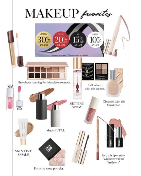 Sephora Savings Event is happening right now! Sharing my fave makeup products here for the Sephora sale!

code: YAYSAVE
Sephora Collection 30% off: 4/5 - 4/15
Rouge 20% off: 4/5 - 4/15
VIB 15% off: 4/9 - 4/15
Insider 15% off: 4/9 - 4/15

#LTKxSephora #LTKbeauty