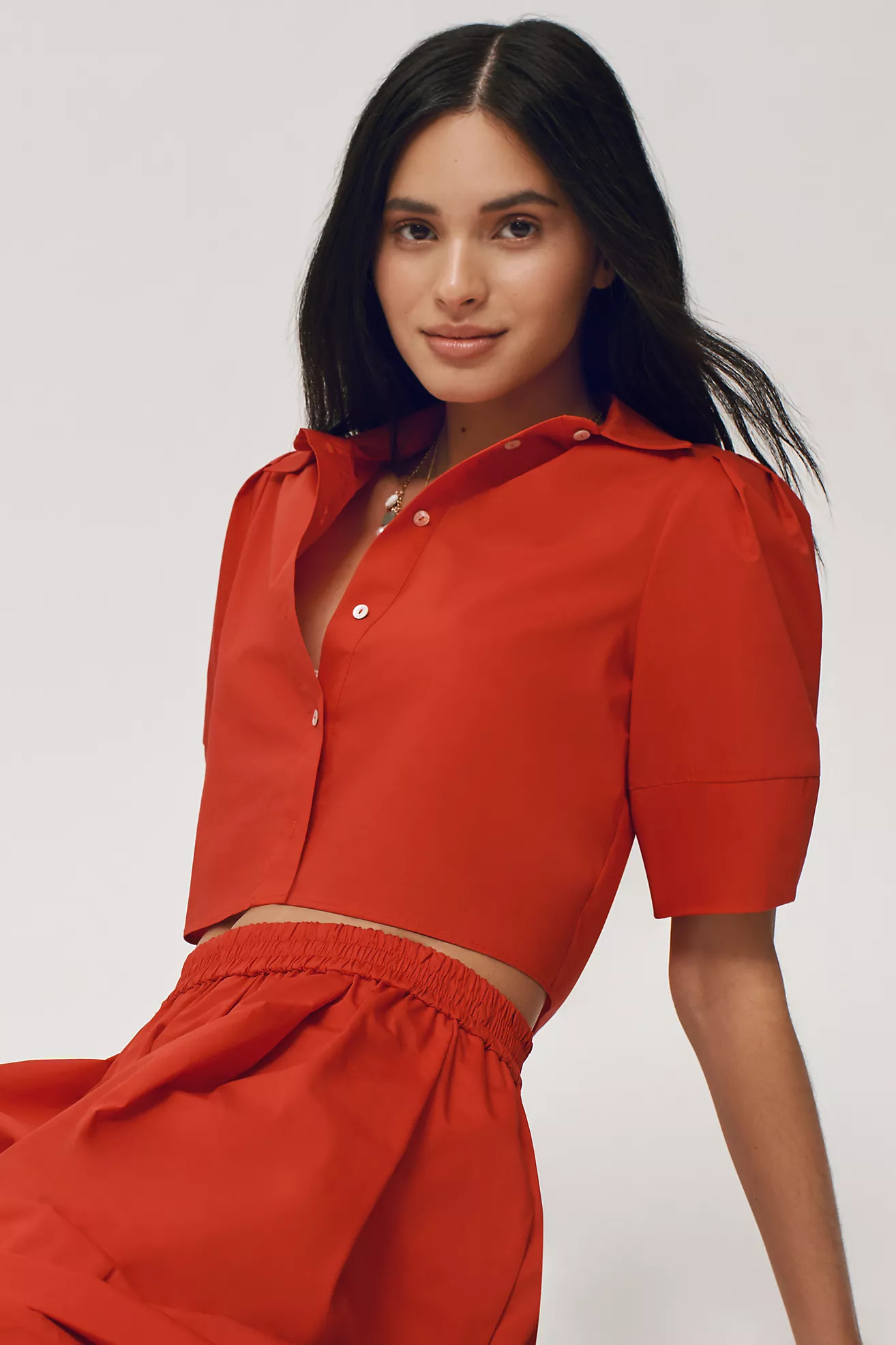 Maeve Lantern-Sleeve Blouse | Anthropologie (US)