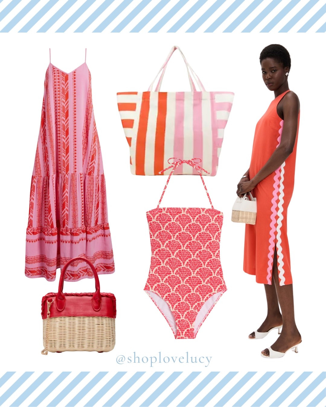 A common thread of a little red! ❤️ Whether it’s a breezy day dress, bold swimwear, or colorful accessories, I’m loving how this cheerful hue adds just the right energy for summer. Linking these vacation-ready pieces now on LTK!

@shoplovelucy
#LTKSummer #ResortStyle #PopsOfRed #BeachBoundStyle

#LTKFindsUnder100 #LTKStyleTip