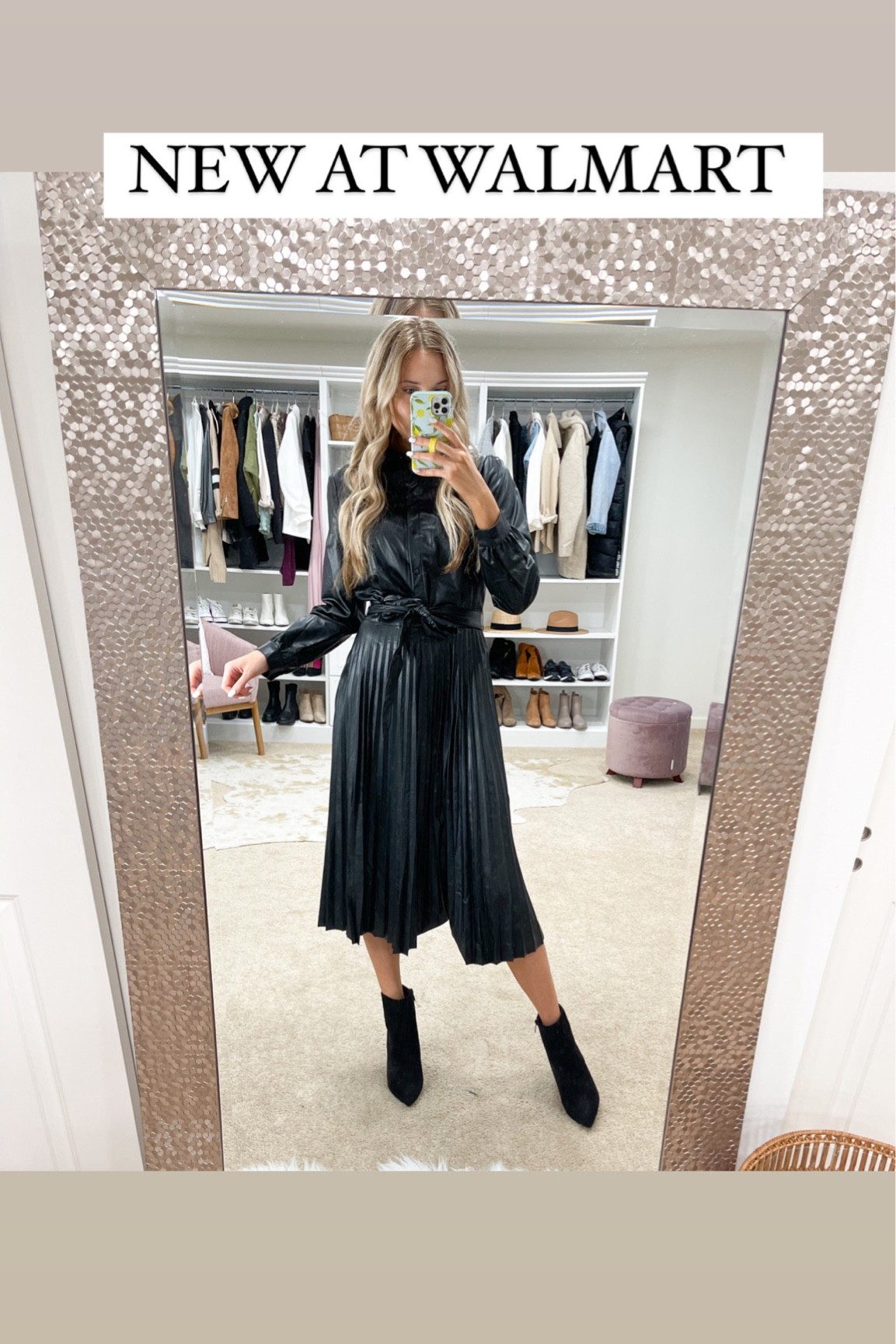 slim fit dress slacks Faux Leather Mini Dress