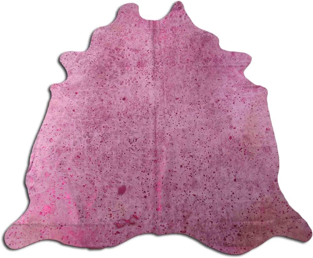Deluxe Cowhides - Cowhide Area Rug - Pink Metallic Cowhide Approx 7X6 feet or 213X183cm | Amazon (US)