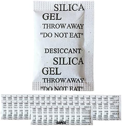 50PCS Premium 5 Gram Silica Gel Packs, Transparent Beads Desiccant Dehumidifiers Packets for Stor... | Amazon (US)