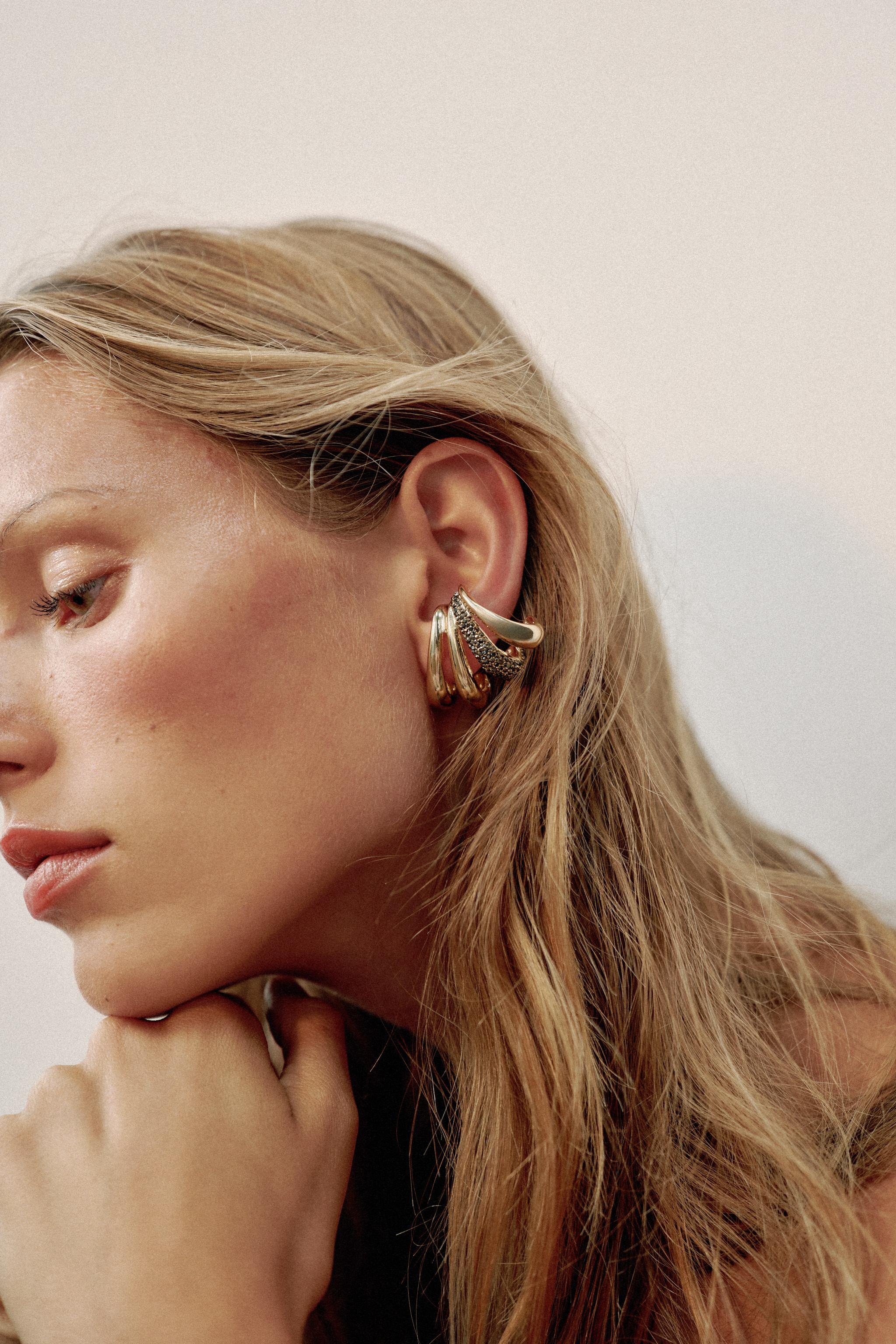 SPARKLY EAR CUFF EARRINGS | Zara US