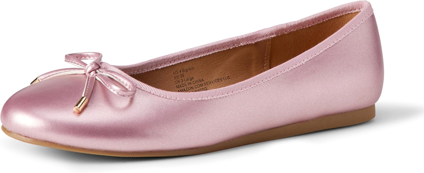 Amazon Essentials Girls' Bow Ballet Flats | Amazon (US)