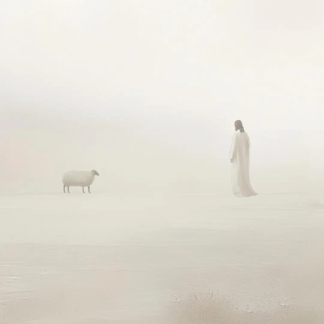 Jesus Leaves the 99 Print, Good Shepherd Wall Art for Cristian Decor, Religious Canvas Art of Par... | Etsy (US)