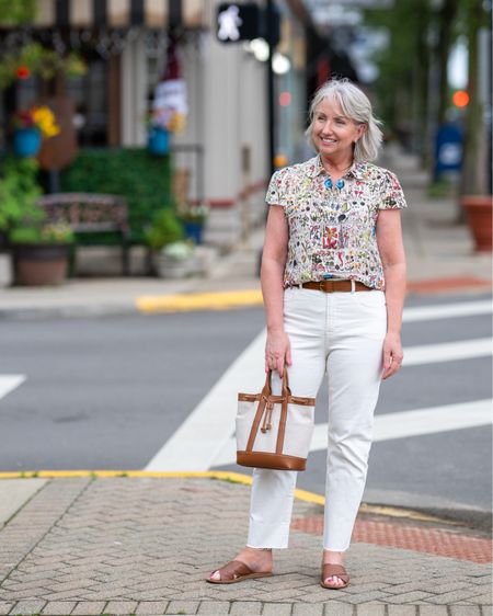 The PERFECT WHITE JEANS - these Madewell 90s straight leg crop jeans are my favorite white denim. They’re thick so NOT see-through. But they’re still great for spring and summer. They run a little large; I wear a 29  

#LTKOver40 #LTKxMadewell #LTKMidsize
