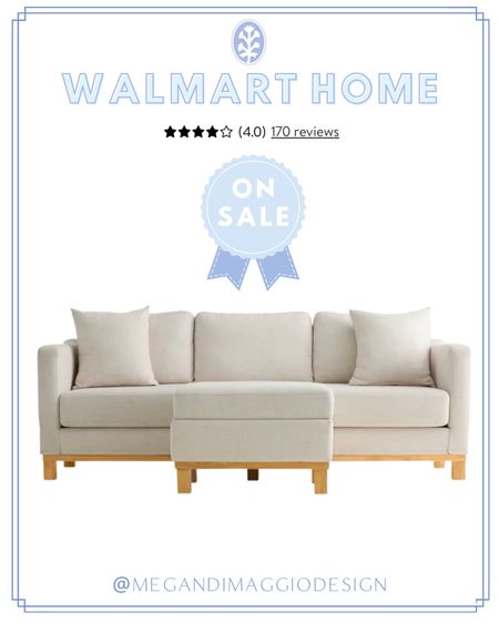 Yay!! This best selling and highly rated slipcovered sofa from Walmart is on major sale right now!! Pair it with this storage ottoman to turn it into an affordable chaise sofa! 🤍

#LTKhome #LTKsalealert #LTKfamily