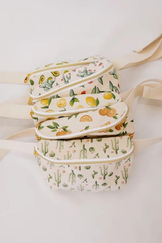 Fanny Pack - Multiple Patterns - Crossbody Bag - Waist Pack - Cactus, Lemon, Orange, Strawberry, ... | Etsy (US)