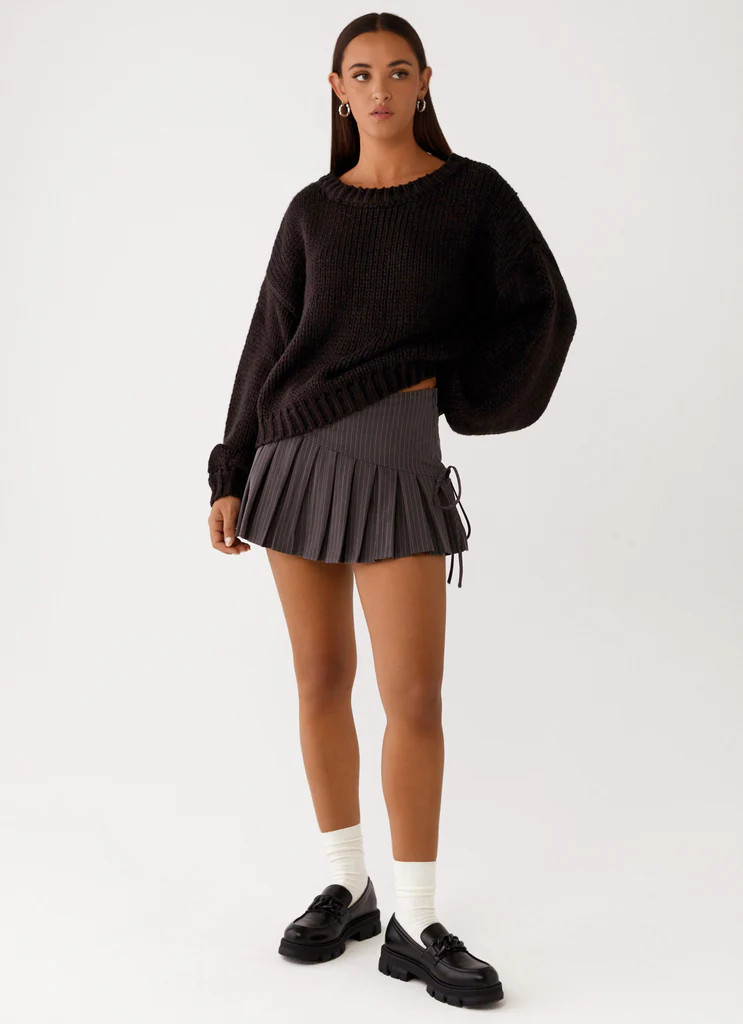 Costella Knit Sweater - Black | Peppermayo (Global)