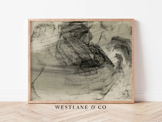 Vintage Abstract Sketch | Neutral Antique Art Digital PRINTABLE | Etsy (UK)