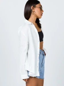 Mahalia Shirt White | Princess Polly US