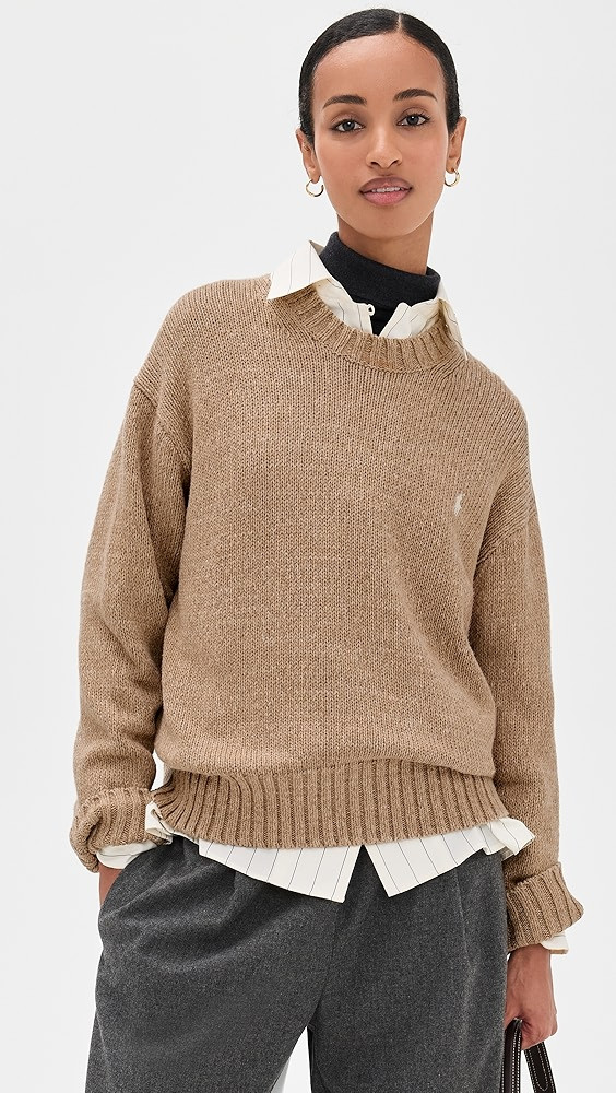 Polo Ralph Lauren Cotton-Long Sleeve-Crew Neck-Pullover | Shopbop | Shopbop