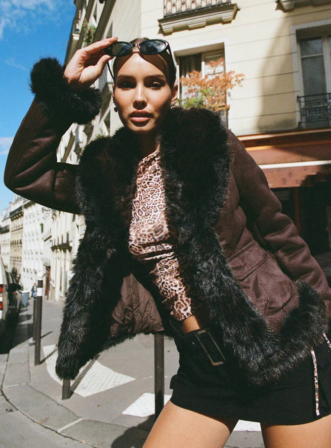 Graciel Penny Lane Jacket Chocolate | Princess Polly US