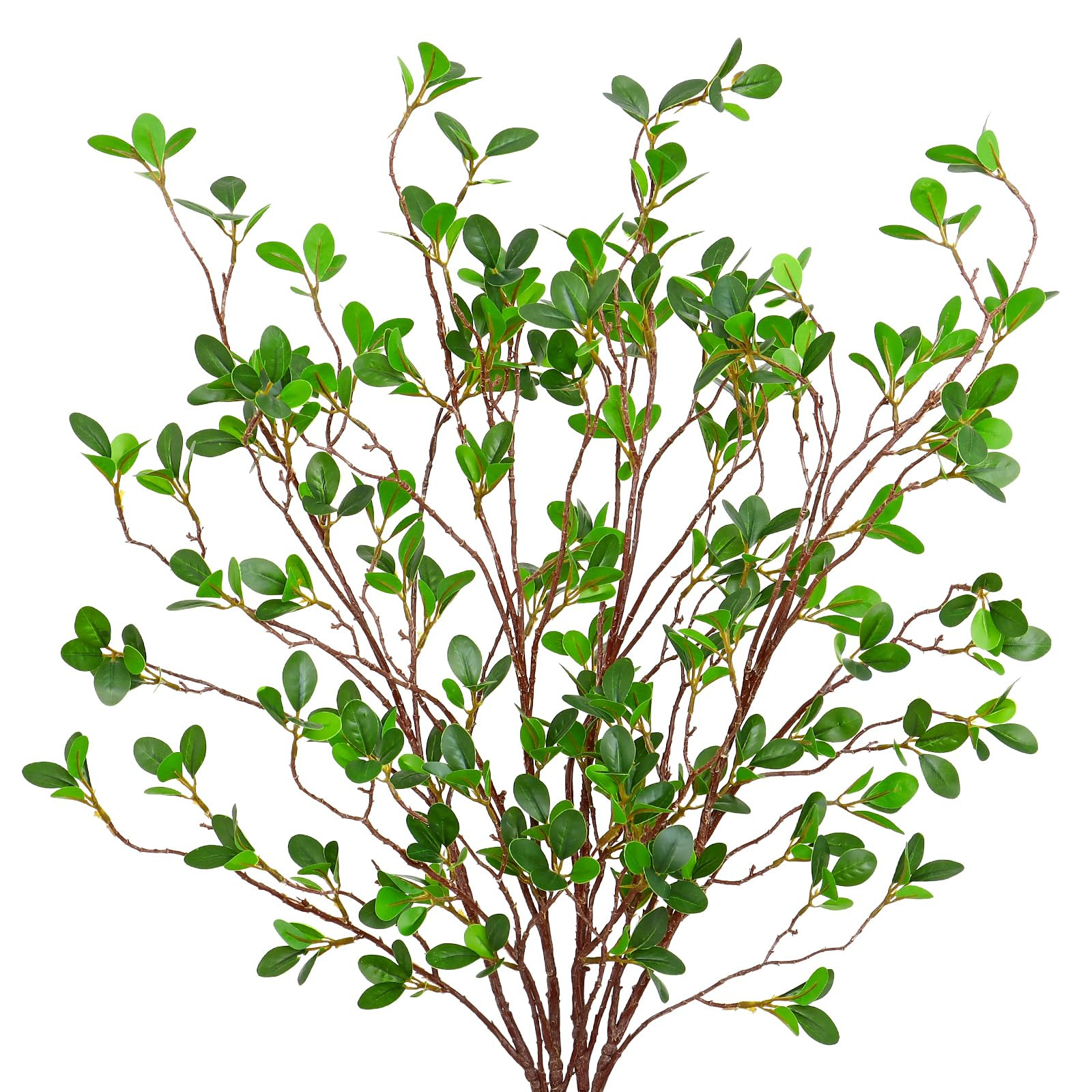 TOCHGREEN 4 PCS Artificial Greenery Stems 43.3 Inch Bulk Faux Ficus Twig Eucalytus Green Branches... | Amazon (CA)