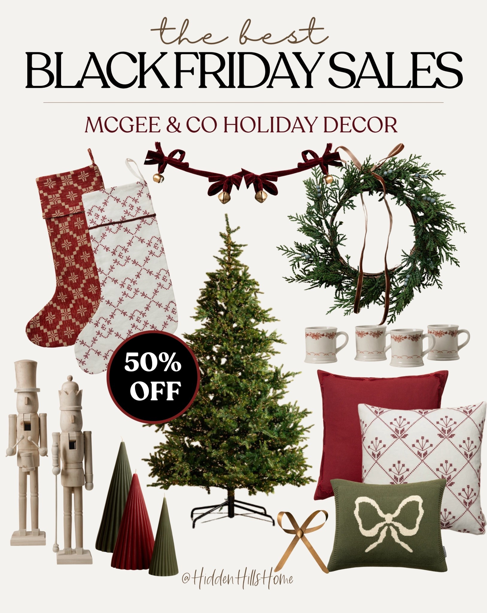 Christmas decor 50% off! McGee & Co sale finds! Black Friday sales! Holiday home decor, Christmas tree, stockings, holiday throw pillows, wreath, Christmas decor ideas on sale 

#LTKHoliday #LTKCyberWeek #LTKHome