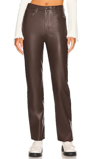 Cassie Super High Rise Straight Pant in Coffee Bean | Revolve Clothing (Global)