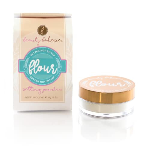 Beauty Bakerie Flour Setting Powder for Foundation, Loose Face Powder Makeup, Perfect for Oily Skin, Long-Lasting Matte Finish, Ideal for Baking and Blurring, 0.5oz, Oat (Translucent) | Amazon (US)
