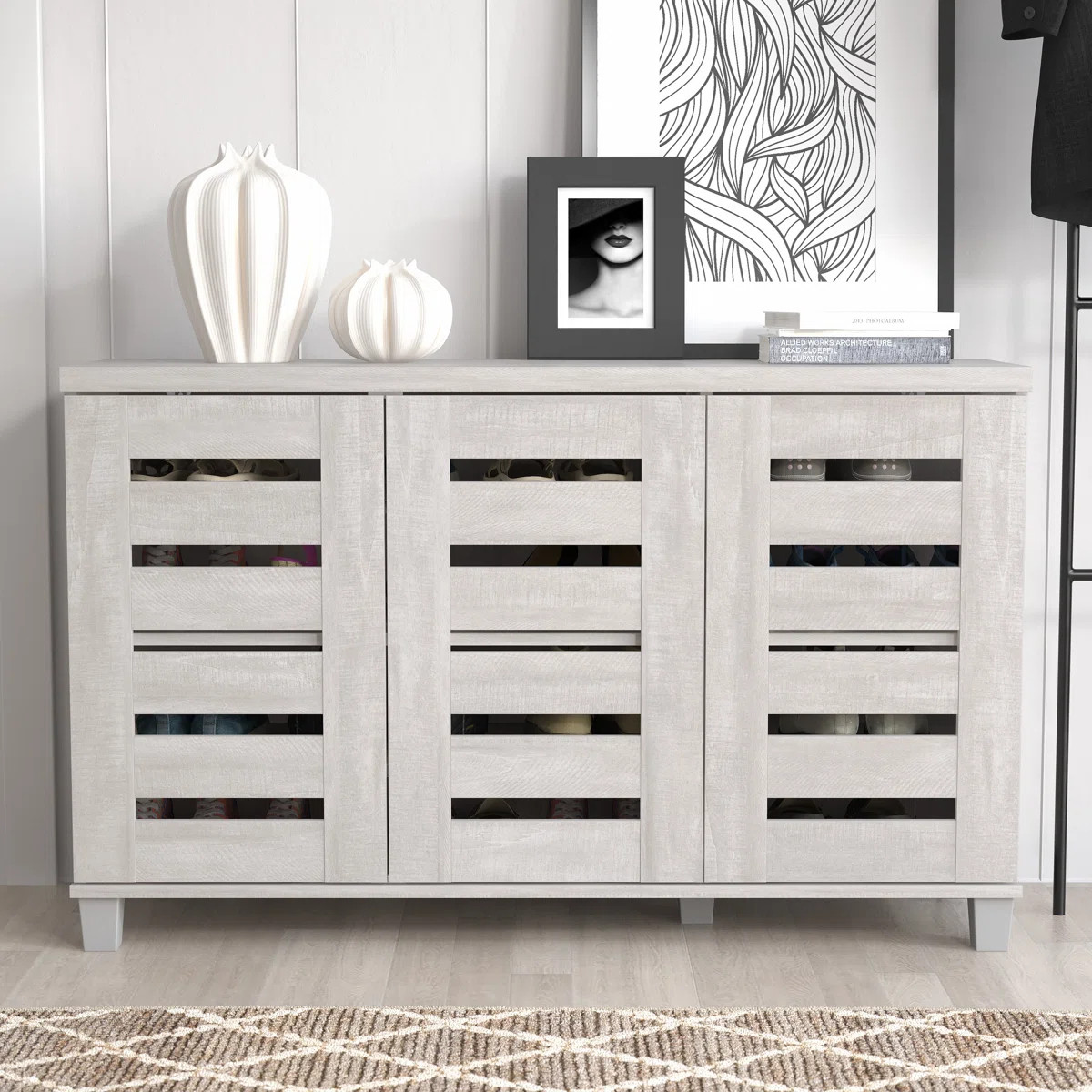 Millan 16 Pair Shoe Storage Cabinet | Wayfair North America