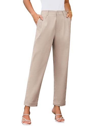 GRACE KARIN Fashion Lightweight Pants Long Pants Womens Work Pants Business Casual Outfits Apricot M | Amazon (US)