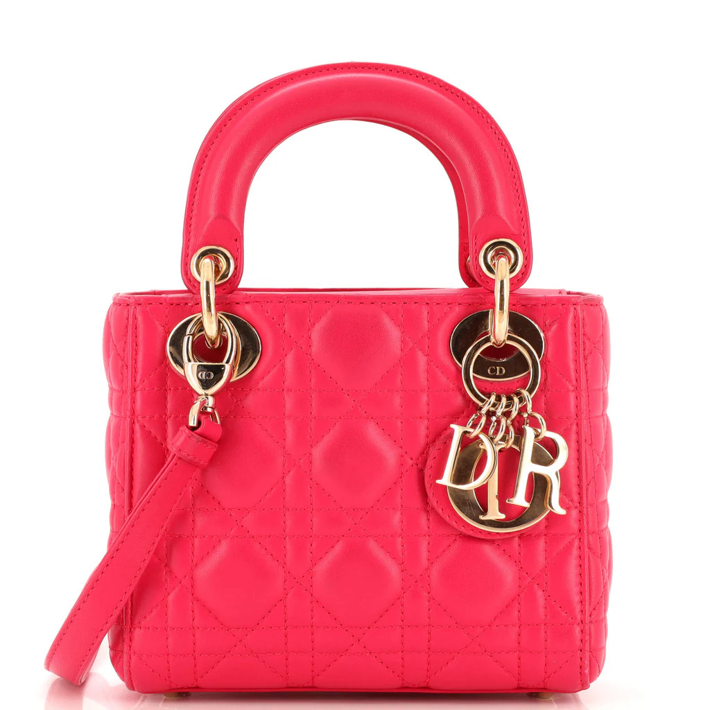 Lady Dior Bag Cannage Quilt Lambskin Mini | Rebag