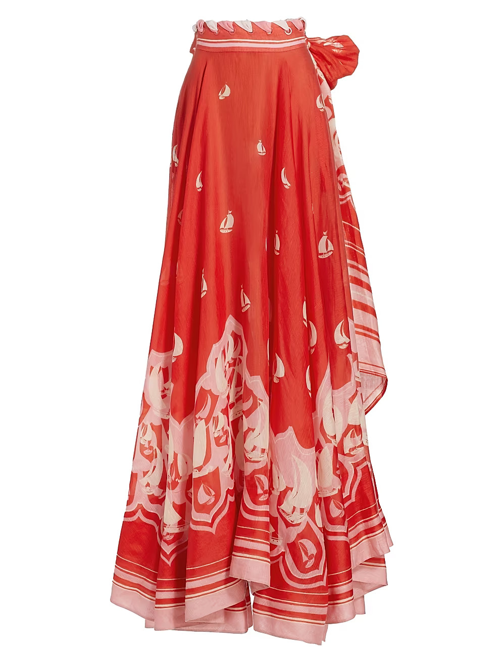 High Tide Linen & Silk Tie-Waist Maxi Skirt | Saks Fifth Avenue