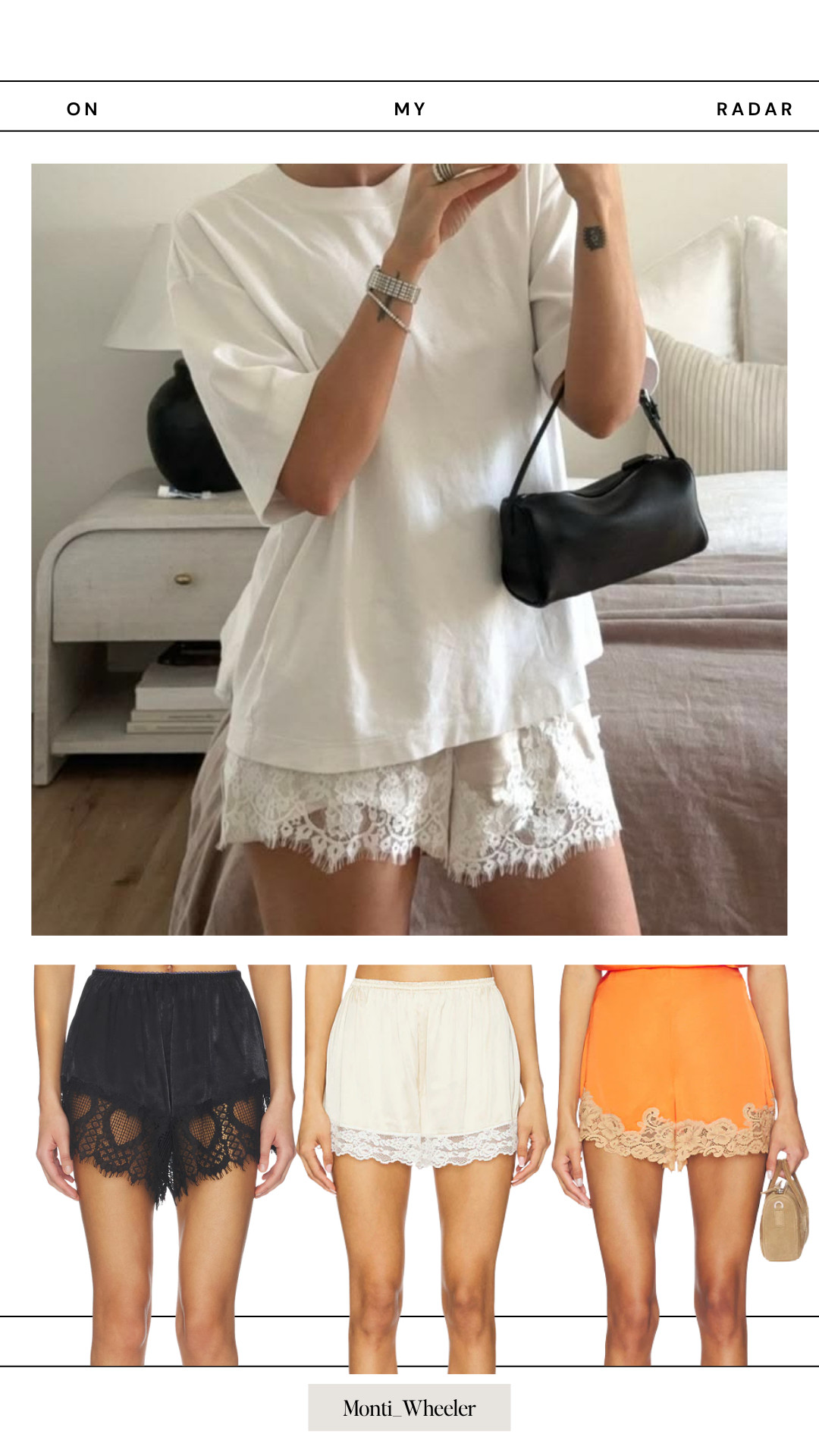 Lace trim shorts for spring and summer, are the perfect way to upgrade a simple outfit 

 #LTKMothersDay #LTKootd #LTKOver40